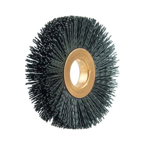 Weiler 2-1/2" Dia Nylon Wheel, .020" Crimped Black Nylon Fill, 5/8" 99346 - main
